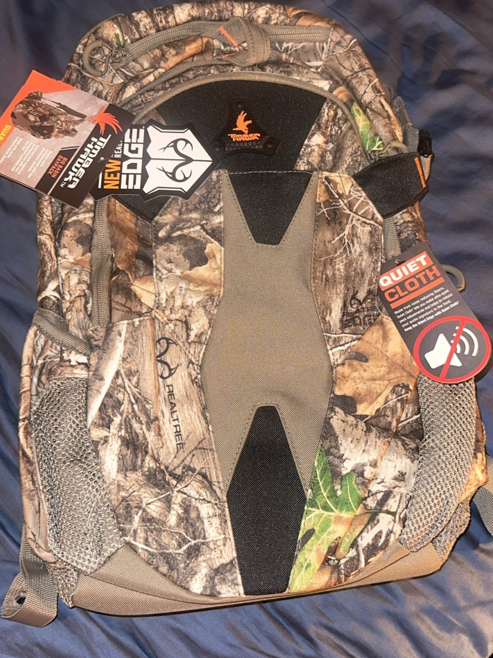 Timber Hawk Camo Men's Quiet-Cloth Backpack - Brown/Green lifetime guarantee